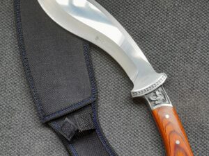 Kukri Heavy Duty Outdoor Machete Knife With Black Nylon Sheath