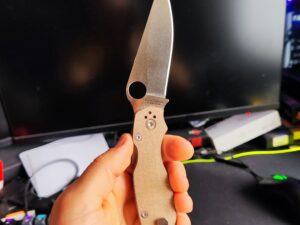 Spyderco Military 2 Cruwear steel with deep carry clip